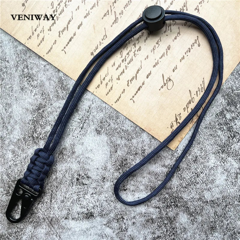Lanyard Heavy Metal Keyring Adjustable Keychain Handmade Credential Holder Mobile Phone Hanging Neck Strap Anti-lost Key Chain