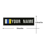 1PC 10cmX2.5cm Custom Name Flag Patch Stripes Badge Iron On Or Hook Loop Andalusia Extremadura Canary Islands Spain Galicia