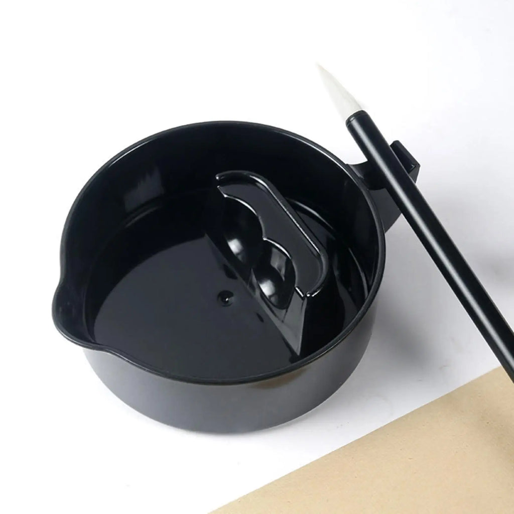 Calligraphy Inkstone Calligraphy Ink Box Multifunctional Students Supplies Writing Inkstone Ink Well Dish Inkstone with Cover
