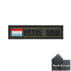 1PC 10cmX2.5cm Custom Name Flag Patch Stripes Badge Iron On Or Hook Loop Armband Germany Luxembourg Armenia Serbia green