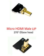 Ribbon FPV HDMI-Compatible Connector Flexible Flat Cable Raspberry Pi 4 Micro HDMI to HDMI/Mini HDMI Female 90 Degree FFC 20pin