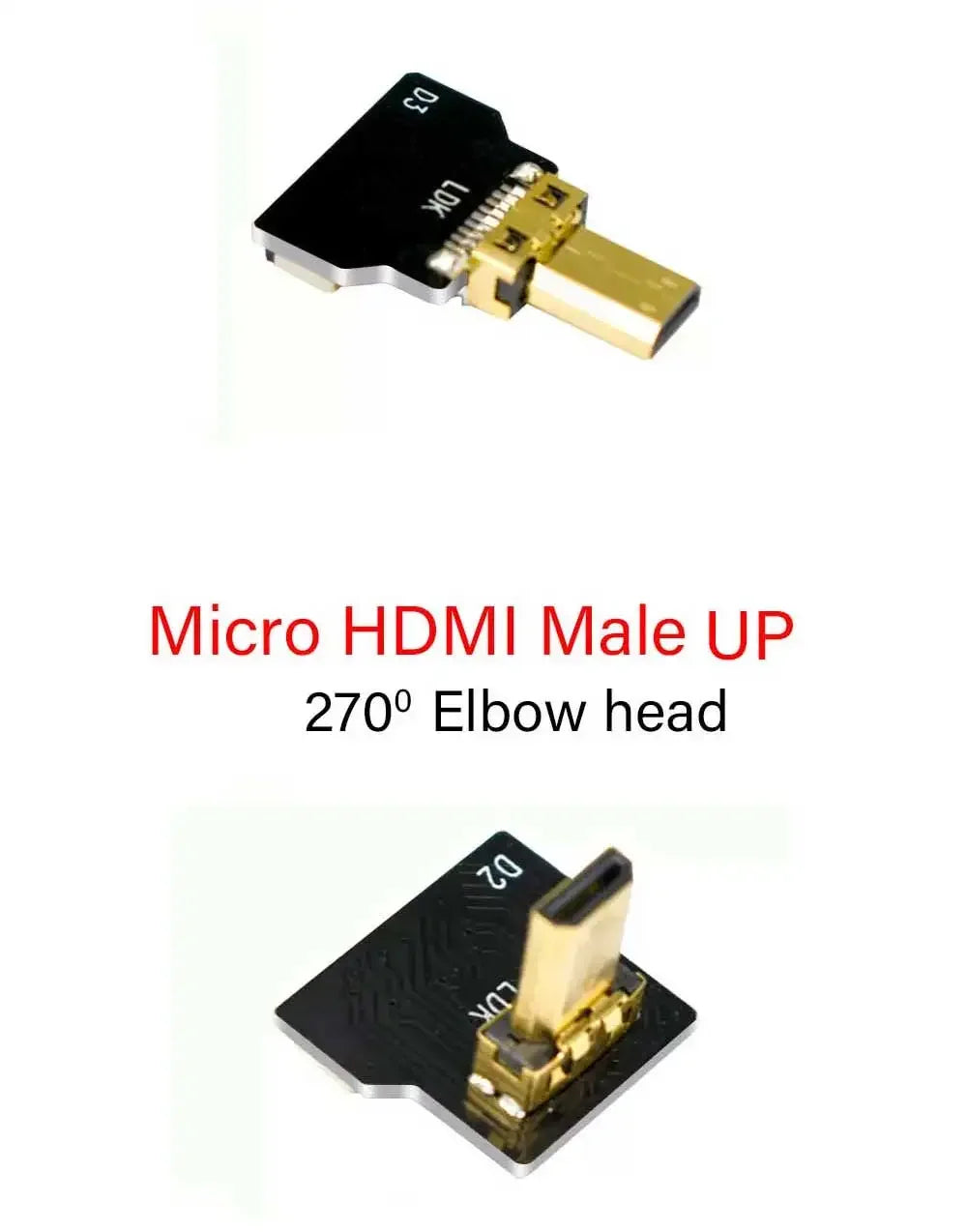 Ribbon FPV HDMI-Compatible Connector Flexible Flat Cable Raspberry Pi 4 Micro HDMI to HDMI/Mini HDMI Female 90 Degree FFC 20pin