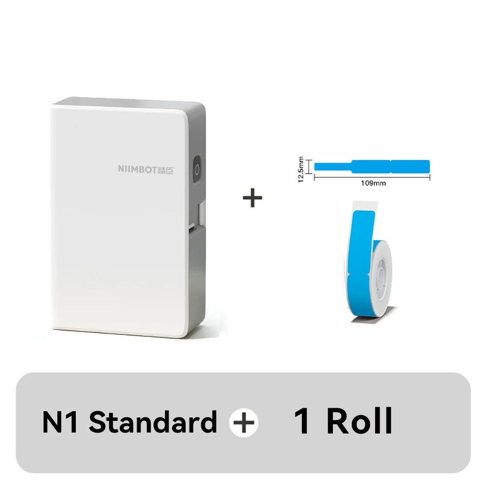 Niimbot N1/B18 Thermal Transfer Label Sticker Printer Mini Label Maker With Ribbon PET Papers For Jewelry Store Cable Cosmetics