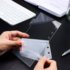 A5/A6/A7 Binder Dividers Planner Insets 6 Tabs Clear Thick Acrylic Index Divider/Cover  Refillable Page Protectors for 6 Ring