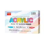 168/120/72/60/48/36/24/12pcs Dual Tips Artist Markers Set Acrylic Marker Set Ideal For School, Office Decor, And Artistic Gifts