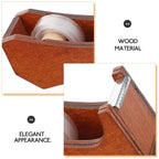 3D Animal Shaped Wooden Tape Dispenser Desktop Office Supplies Portable Stationery Hardware Holder For Cutters Vintage Style