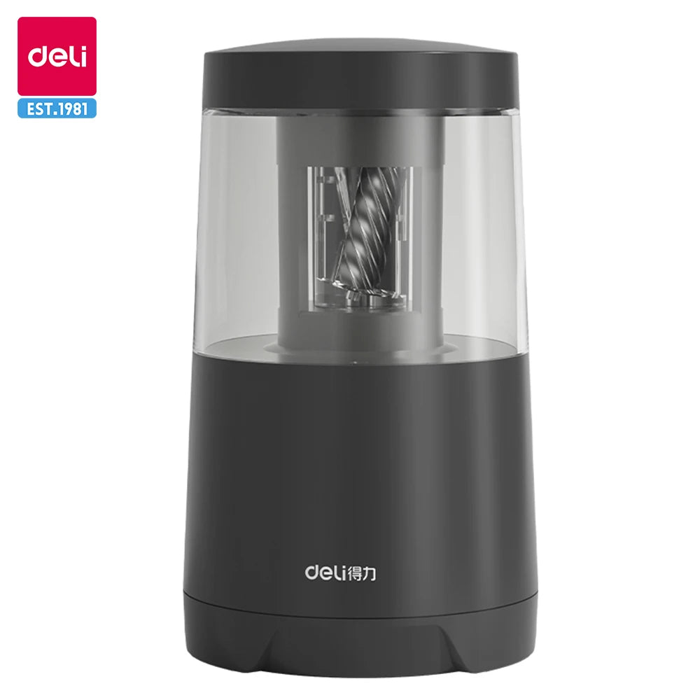 Deli Creative Electric Pencil Sharpener Automatic Office Stationery Study Supplies for School And Business