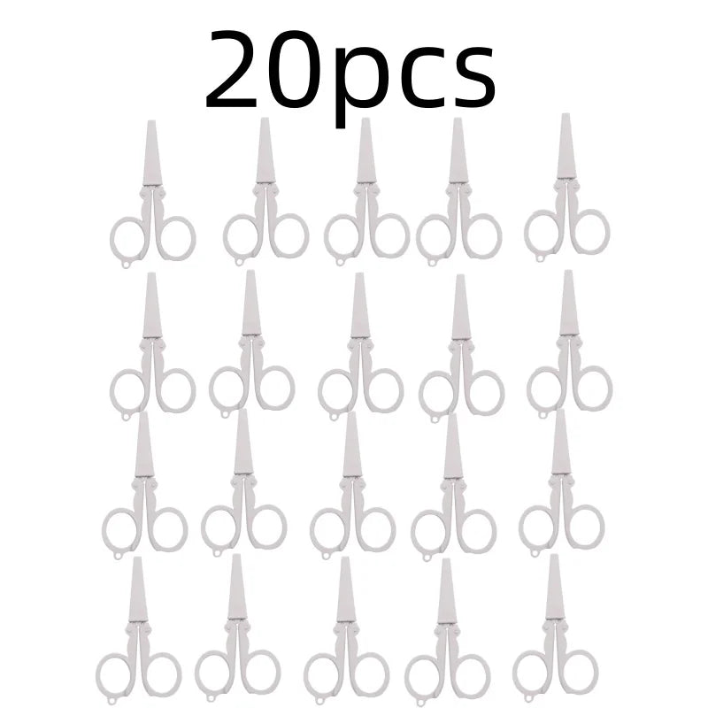 Cute Foldable Scissors Mini Morandi Paper Cutter Knife Portable Envelopes Opener DIY Handmade Art Tools School Office Supplies