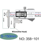 Round Hole Center Distance Digital Caliper 10mm 20mm Cone Probe Measuring Hole Center Distance Hole Distance Center Line Caliper
