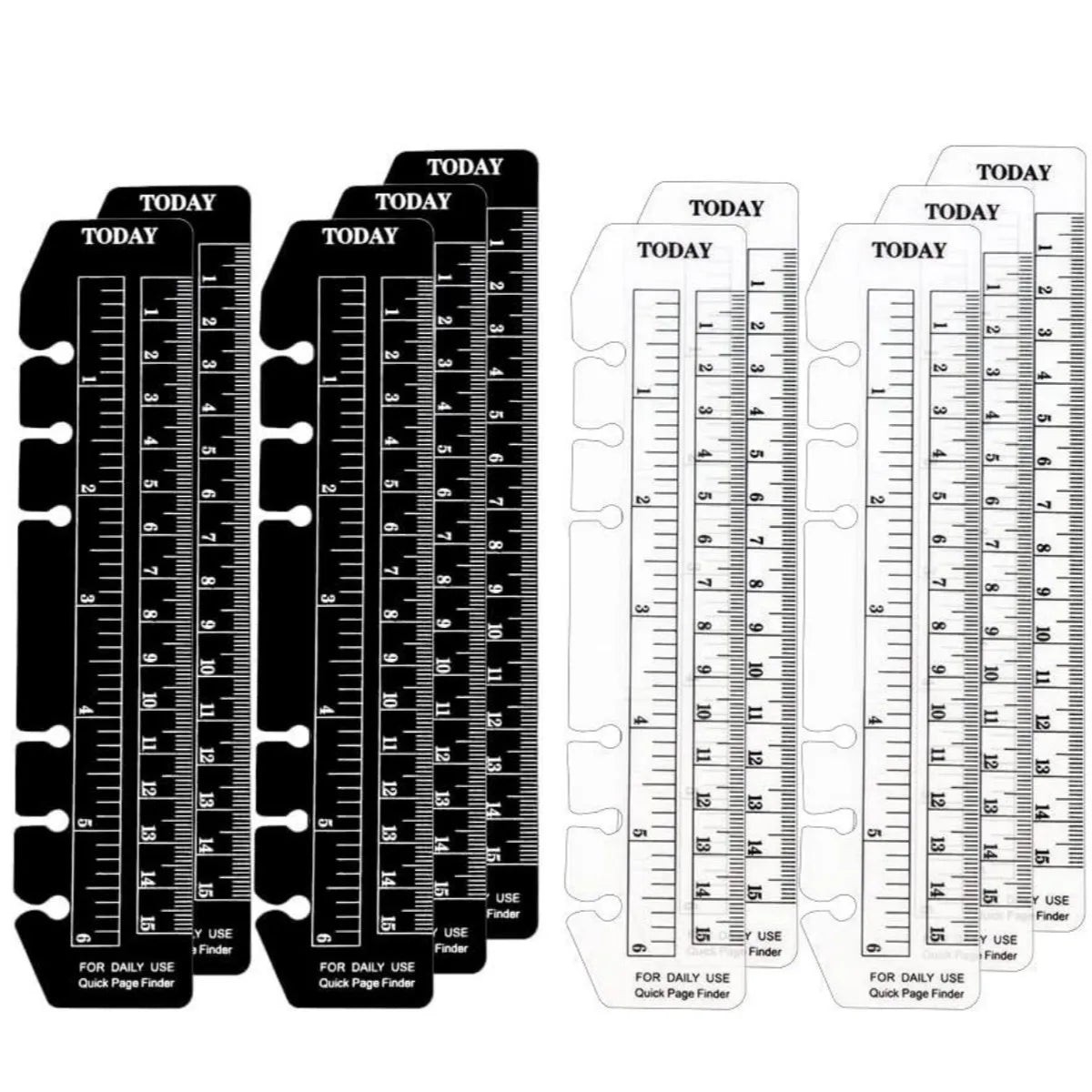 1PC PVC Spacer Soft Ruler Thickened Handbook Bookmark Ruler A5 A6 Loose-Leaf Notebook Peripheral Standard 6-Hole Scale Ruler
