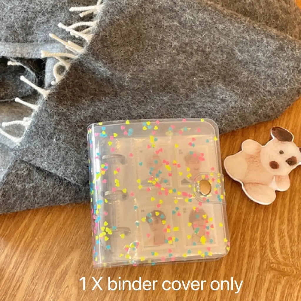 MINKYS New Arrival Kawaii Bling Star 1/2/3 inch Kpop Photocards Collect Book 3 Rings Binder Cards Organizer Book Stationery