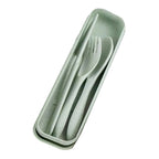 Straw Cutlery Set Modern Portable Fork, Spoon, and Knife Set with Storage Case Ideal for Office, School, and Picnics