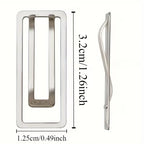 10pcs Square Thickened Binder Clips - Metal Paper Clips - Office Supplies For Documents, Notes & Bookmarking