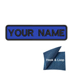 1PC 10cmX2.5cm Custom Personalized Name Embroidered Patch Number Stripes Badge Tags Armband Iron On Backing Hook & Loop Backing