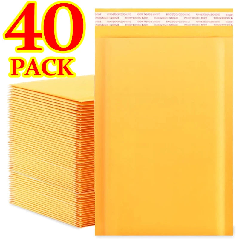 Kraft Bubble Mailers Self-Seal Mailing Envelopes Bubble Padded Mailer Package Shipping Bags for Card Jewelry Electronic Products