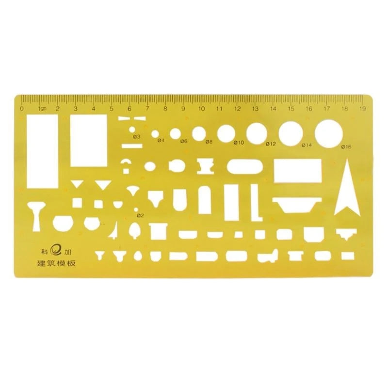 62KA Drafting Stencils Measuring Tools Geometric Rulers Plastic School Office Supply，School supplies set，xros