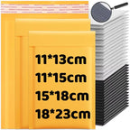 50-10Pack Kraft Bubble Mailers Self-Sealing Paper Envelopes Waterproof Cushioned Padded Foam Shipping Bags for Packaging