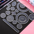 22pcs Spirograph Ruler Set Geometric Ruler Mathematical Roulette Drawing Tools Learning Painting Creative Educational Art Tool