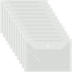 10 PCS Plastic Folders for Document, A4 Size Plastic Envelopes with Snap Closure, Clear File Folders Bags for School Office