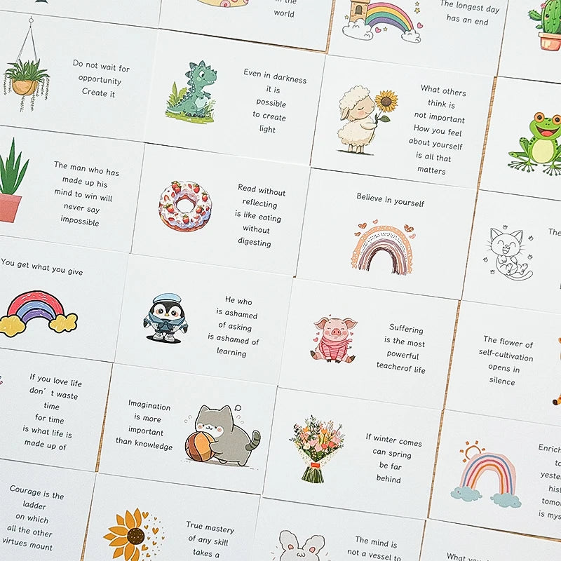 Mr Paper, 90 Inspirational Affirmation Cards Student Stationery Supplies kawaii stationery cardstock paper affirmation cards