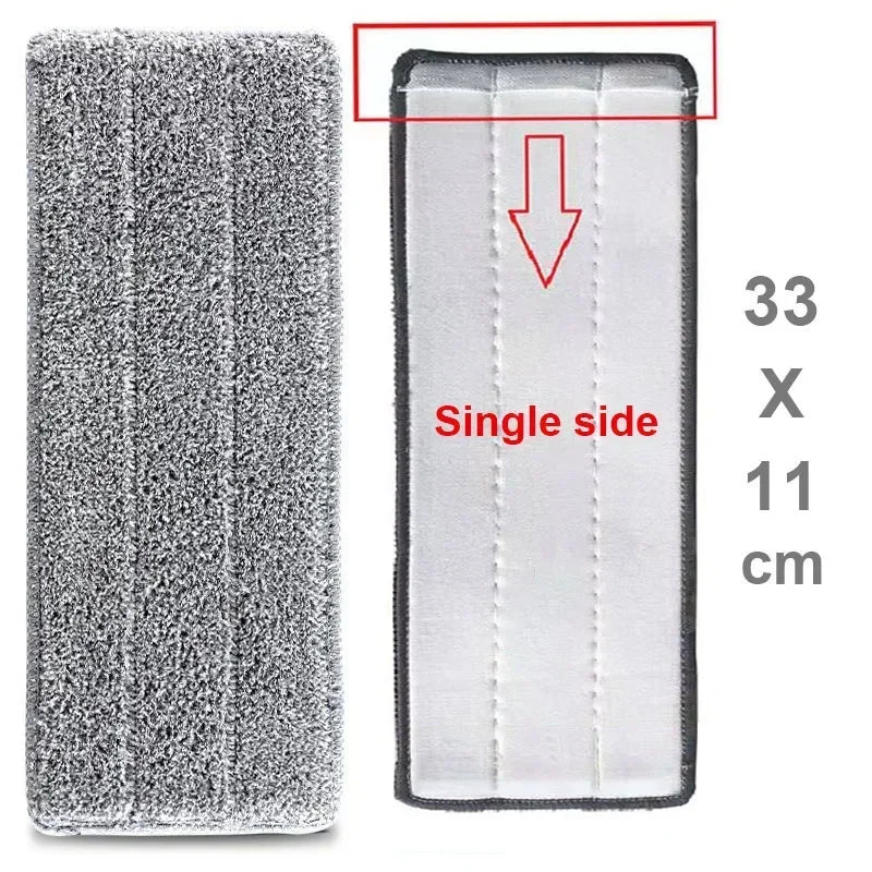 Replace Mop Head Microfiber Replacement Head Floor Cleaning Cloth Pads Flat Squeeze Hand Free Wringing Tools for Home, Kitchen