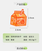 5pcs/lot Cartoon Beverage Bottle Clips Cute Acrylic Decorative Clips, Student Stationery Gifts, Test Paper Clips Ins Small Clips