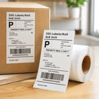 350Pcs/Roll 100×150mm 4×6 Inch Direct Thermal Shipping Stickers, Heavy Duty Self Adhesive Commercial Mailing Address Labels