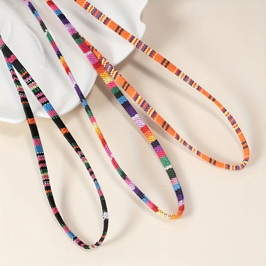 3pcs Glasses Sunglasses Cotton Neck Strap Fixing Strap Glasses Hanging Neck Strap High End Ethnic Rope Glasses Chain