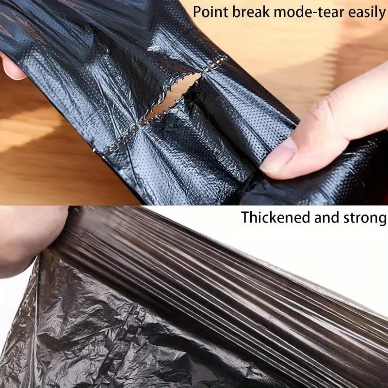 Mini Strong Trash Bags, Small Garbage Bags for Desktop Mini Trash Can, 60 Counts, Black, White