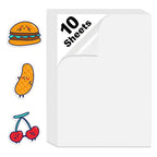 10 Sheets A4 Vinyl Sticker Paper Transparent Printabe Label for Inkjet Printer Self Adhesive Copy Paper Waterproof Sticker Decal