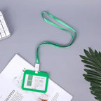 Lanyard Card Covers Women Men Work Permit Holder Credit Card Holder Neck Strap Students Kids Bus Cards Case ID Card Holder