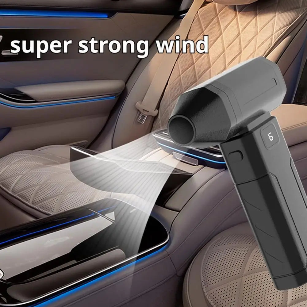 150000RPM Dust Blower With LED Light Powerful Handheld Rechargeable Blower Electric Air Duster 5 Speed