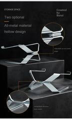 Laptop Stand Adjustable Aluminum Alloy Notebook Tablet Stand Up to 17.3 Inch Laptop Portable Fold Holder Cooling Bracket Support