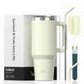 WATERSY Large Capacity 30/40oz Stainless Steel Tumbler with Handle And Straw Double Vacuum Insulated Thermal Coffee Mug