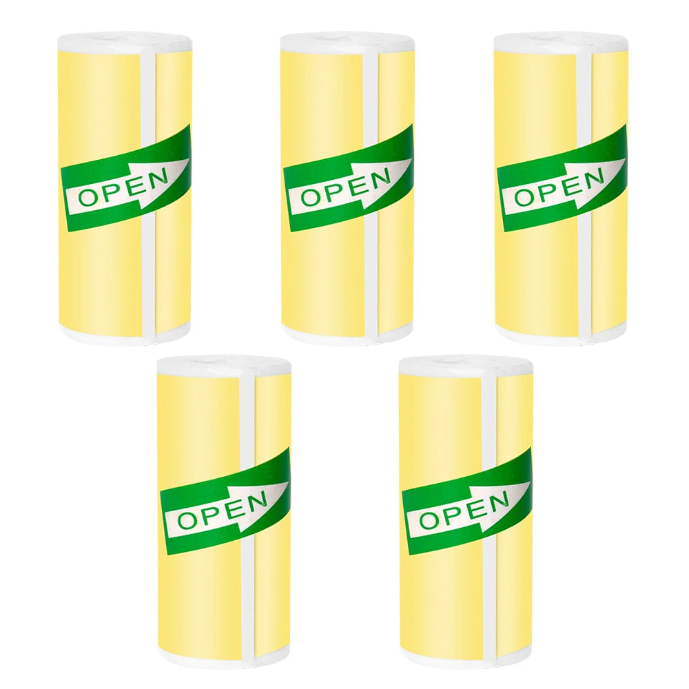 Colorful Label Sticker 57*25MM Self-adhesive Roll Paper Label Sticker Photo Inkless Printing Portable Mini Printer Thermal Paper