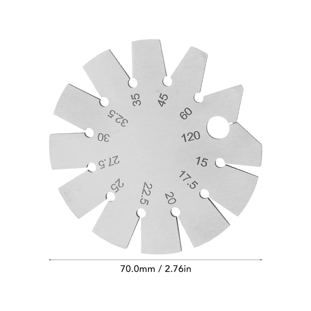 Bevel Angle Gauge Stainless Steel Oblique Edges Protractor for Knife Blade Measuring 15-120 Degree Knife Bevel Gauge