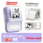 Niimbot B21 Pro 300DPI HD Printing Portable Thermal Printer Self-adhesive Label Printer Sticker Maker For Photos Receipts Note