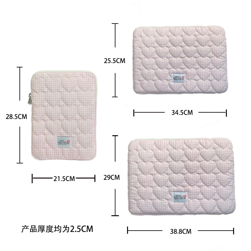 Cute Laptop Sleeves 13.3 14 15 15.6 Inch For Macbook Tablet Sleeve Bag For IPad Pro9.7 10.2 11 Air3 4 10.5 10.9 XiaoMi Samsung