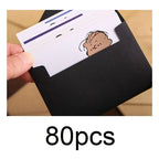 20/40/80PCS Classical White Black Kraft Blank Mini Paper Window Envelopes Wedding Invitation Envelope Gift Envelope