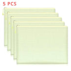 5 PCS A4 A5 A6 Mesh Zipper Pouch Document Bag Waterproof Zip File Folder Storage Bags A4 A5 A6 Office School Supplies Stationery