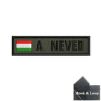 1PC 10cmX2.5cm Custom Name Flag Patch Stripes Badge Iron On Or Hook Loop Estonia Austria Bulgaria Hungary Romanian Ireland green