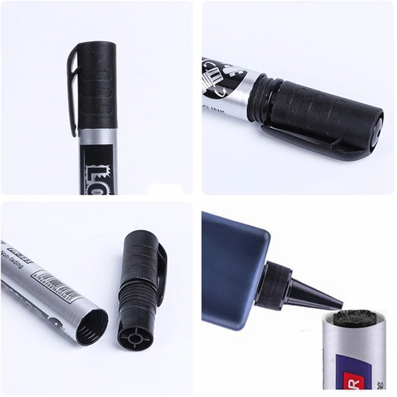 500ML Graffiti ink Permanent Marker Refill Ink - Oil-Based Waterproof for Black/Red/Blue Markers (Bulk Bottle, Non-Erasable)