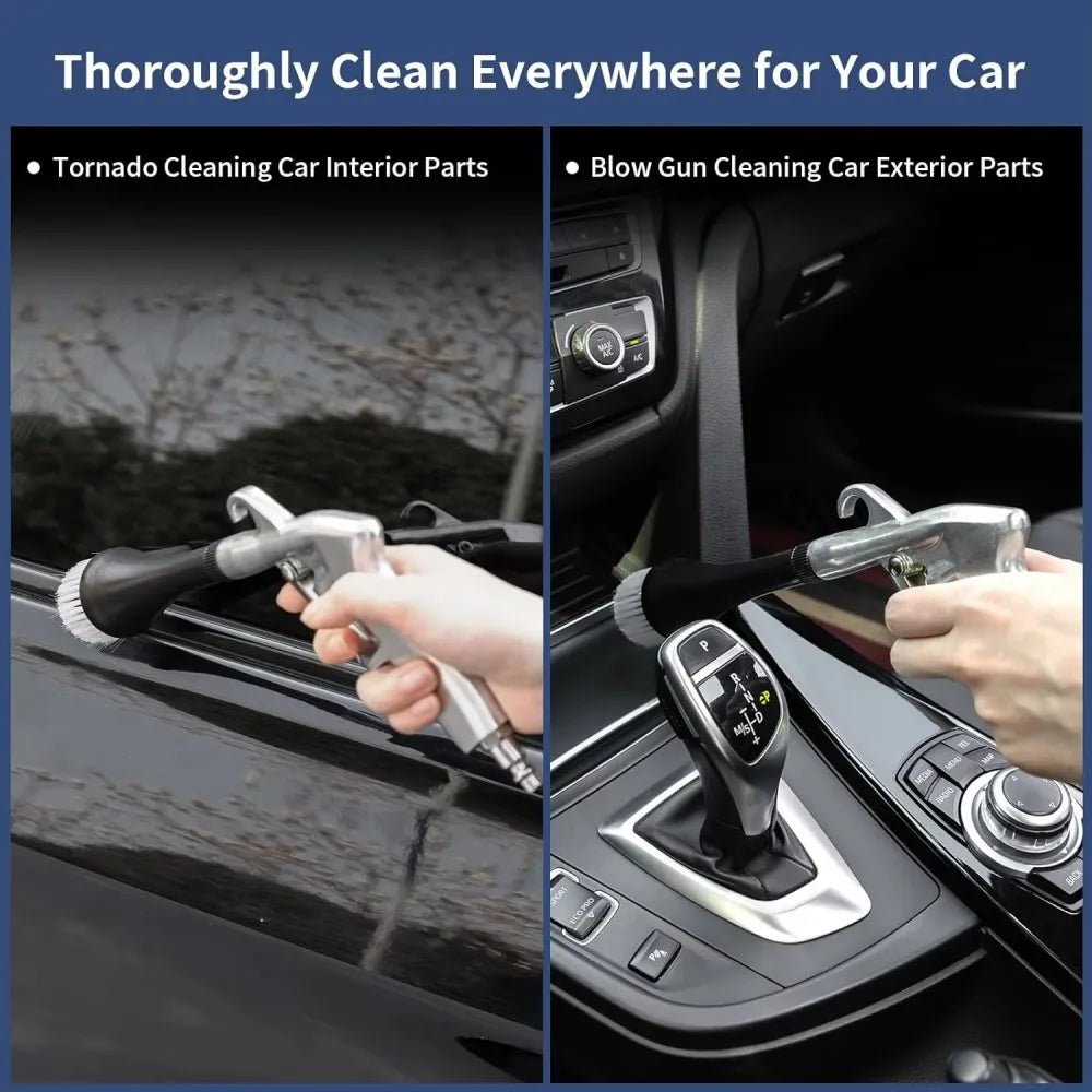 Multi-Function High Pressure Pneumatic Cleaning Gun Portable Air Compressor Dust Blower Auto Interior Detailing Maintenance Tool