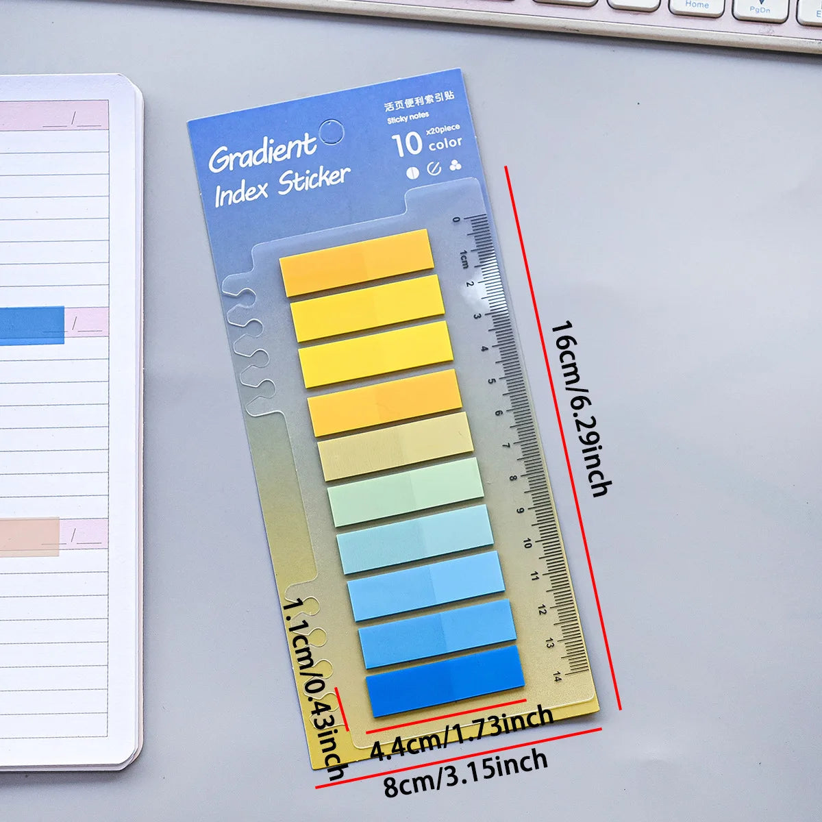 200 Sheets 6Series Color Sticky Notes  Self-Adhesives Memo Pad Bookmark Marker Memo Sticker Paper Office School Supplies