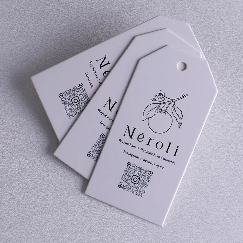 Custom Clean Coated Paper Hang Tag for Clothing Garment Apparel Brand Label Customized Printing Logo Wholesale