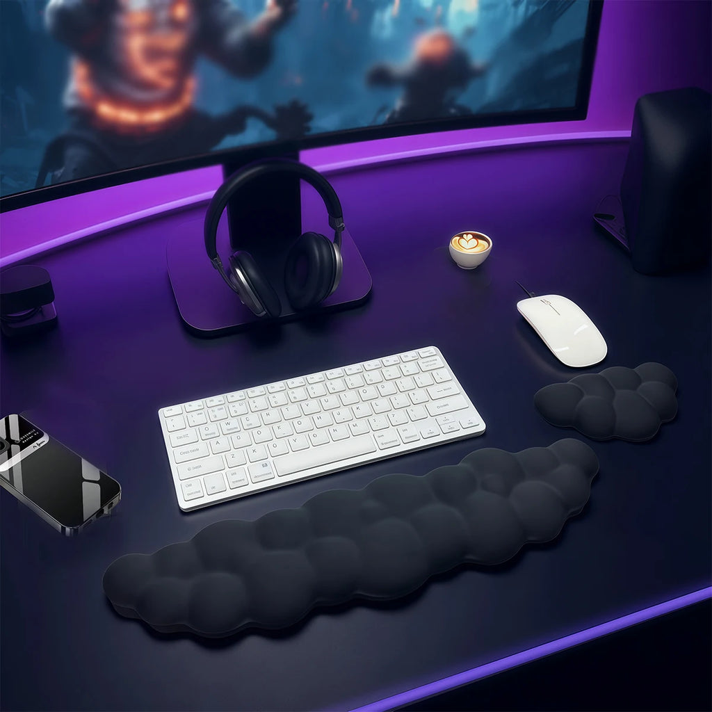 Cloud Shape Wrist Rest Pad Anti-Slip Desk Mat Memory Foam Palm Rest Ergonomic Mouse Pad Typing Wrist Rest Office Accessories