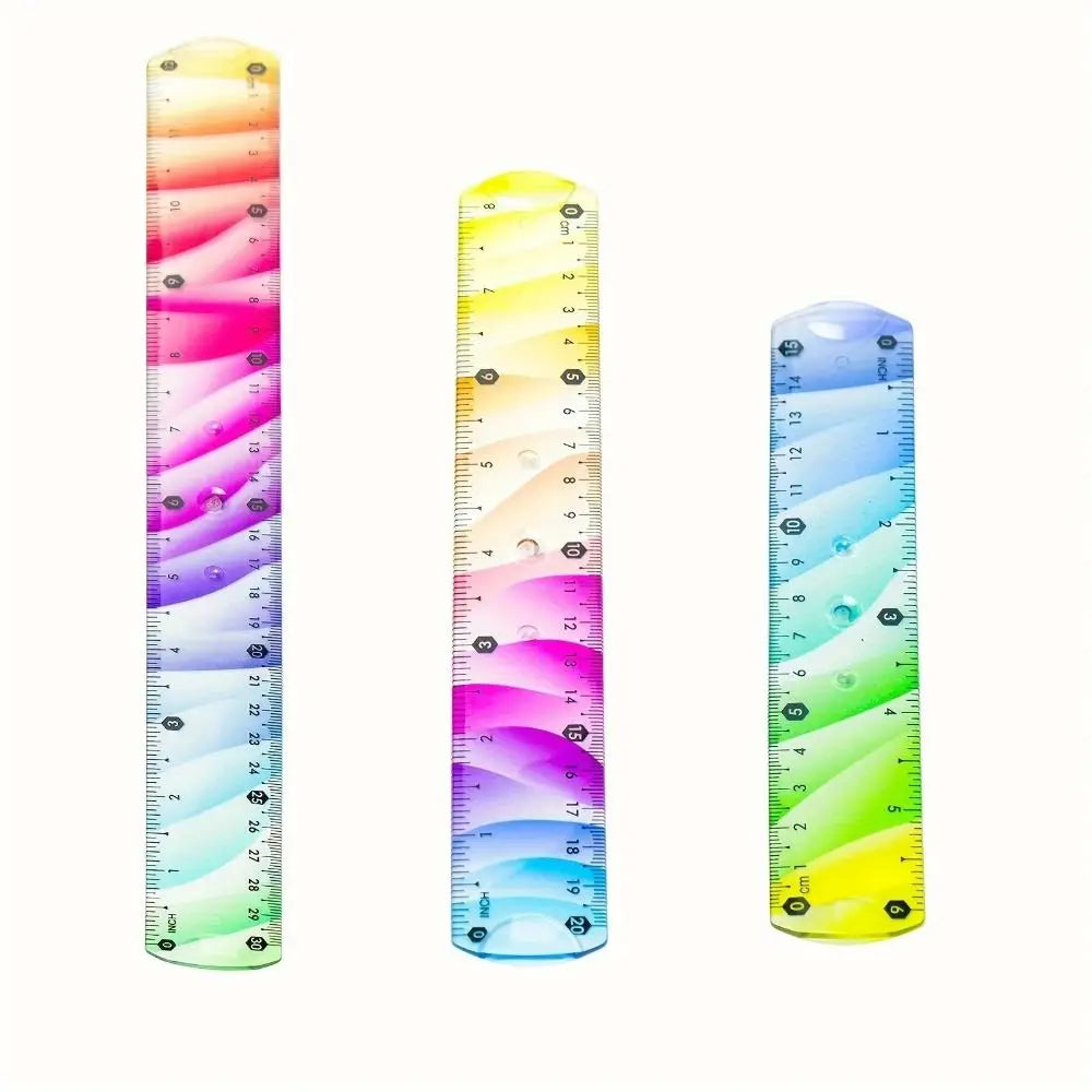 Multifunctional Plastic Soft Ruler Set Flexible Freely Bendable Set Square 20/30CM Drawing Measuring Tools Protractor Gift