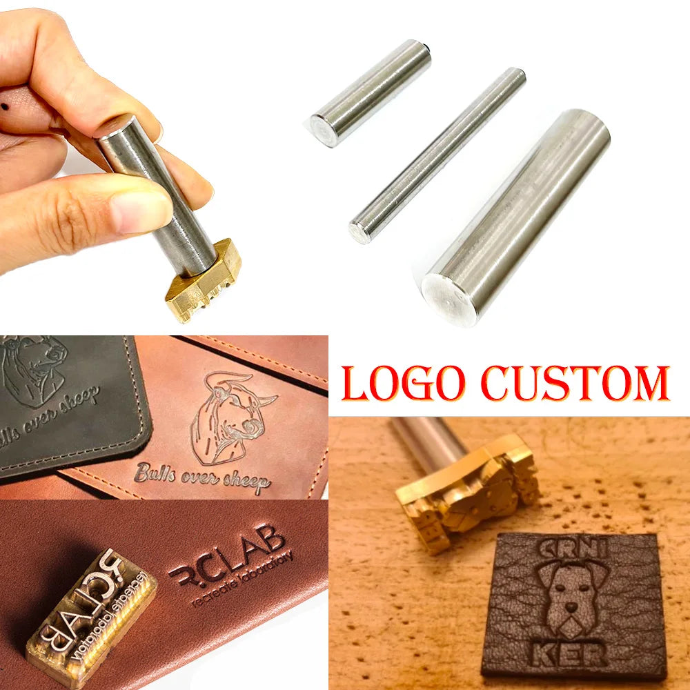 Leather Stamp LOGO Customisation Brass Mould Hand Punching Leather Stamps Brand Working Carving Stamping Punches Tools Craft