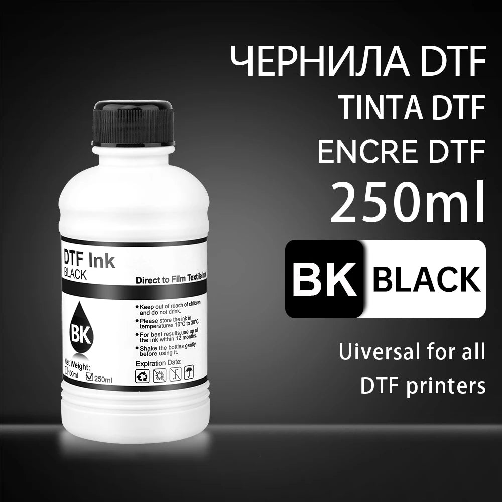 250ML DTF Ink Kit For T-shirt Transfer Printing For Epson L800 L1800 XP-15000 XP600 TX800 P600 P608 P800 DX5 DX7 i3200 4720