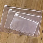 10Pcs  A5 A6 A7 Binder Pocket Binder Zipper Folders for 6 Ring Notebook Divider Page Waterproof PVC Leaf Document Filing Bag